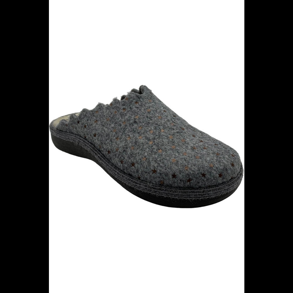 Unity in Diversity Wool Clog Slippers Malaga Starry Gray - Medium